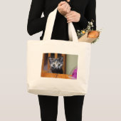 Cute Black en White Kitten Grote Tote Bag (Voorkant (product))