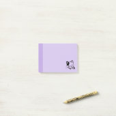 Cute Black en White Kitty Cat Waving Hallo Post-it® Notes (Op bureau)