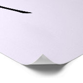 Cute Black en White Kitty Cat Waving Hallo Poster (Hoek)