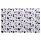 Cute Black en White Kitty Cat Waving Hallo Stof (Fat Quarter)