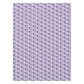 Cute Black en White Kitty Cat Waving Hallo Tafelkleed (Voorkant)