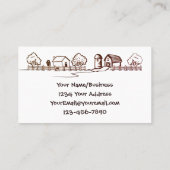 Cute Black en White Koe Barnyard Boerderij Visitekaartje (Achterkant)