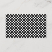 Cute Black en White Polka Dots - Eenvoudige elegan Visitekaartje (Achterkant)