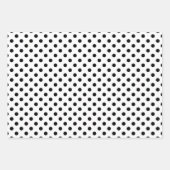 Cute Black en White Polka Dots Pattern Inpakpapier Vel (Voorkant 3)