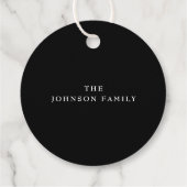 Cute Black en White Pumpkin Happy Halloween Bedankjes Labels (Achterkant)