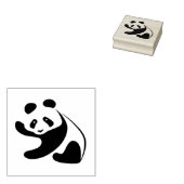 Cute Black en White Rubberstempel (Gestempeld)