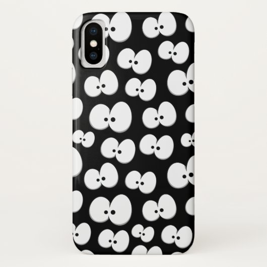 Cute Black en White Spooky Eyes Pattern Halloween Case-Mate iPhone Case (Achterkant)