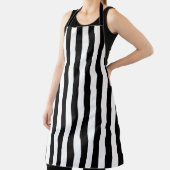 Cute Black en White Stripe Pattern Schort (Insitu)