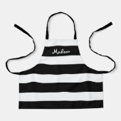 Cute Black en White Striped Kinder Persoonlijk Schort (Voorkant)