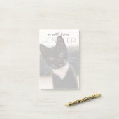 Cute Black en White Tuxedo Kitten Post-it® Notes (Op bureau)