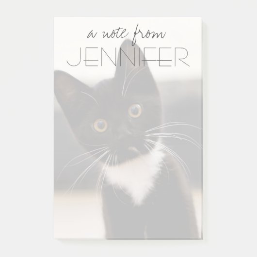 Cute Black en White Tuxedo Kitten Post-it® Notes (Voorkant)