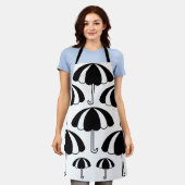 Cute Black en White Umbrella Schort (Gedragen)