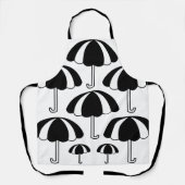 Cute Black en White Umbrella Schort (Voorkant)