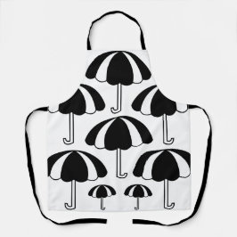 Cute Black en White Umbrella Schort