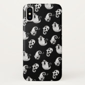 Cute Black en White Waterverf Ghosts Halloween Case-Mate iPhone Case (Achterkant)