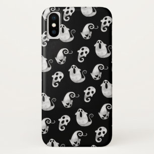 Cute Black en White Waterverf Ghosts Halloween Case-Mate iPhone Case