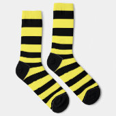 Cute Black en Yellow Striped Sokken (Rechts)