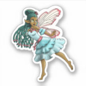 Cute Black Fairy Sticker (Voorkant)