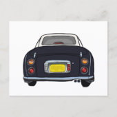 Cute Black Figaro Car Briefkaart (Voorkant)