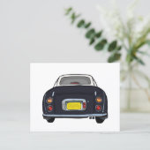 Cute Black Figaro Car Briefkaart (Staand voorkant)