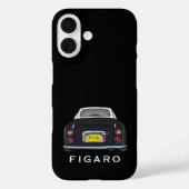 Cute Black Figaro Car Monogram Case-Mate iPhone Case (Achterkant)