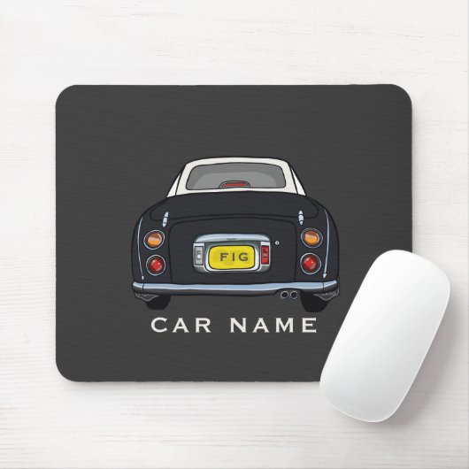 Cute Black Figaro Car Monogram Muismat (Met muis)