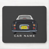 Cute Black Figaro Car Monogram Muismat (Voorkant)
