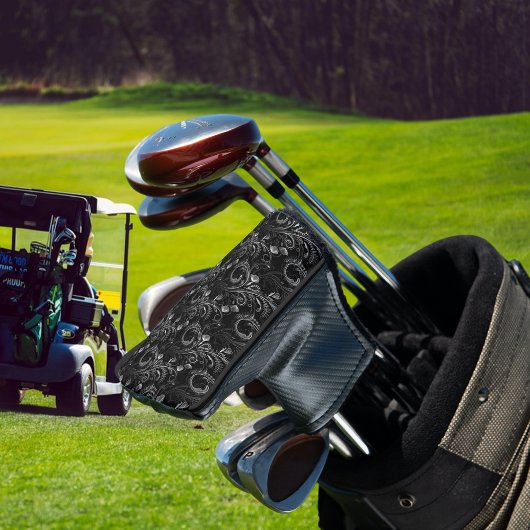 Cute Black Floral Paisley Golfheadcover