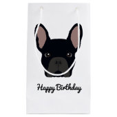 Cute Black French Bulldog Birthday Klein Cadeauzakje (Voorkant)
