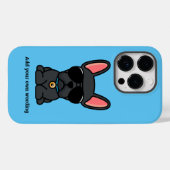 Cute Black French Bulldog Hoesje-Mate iPhone Case (Achterkant (horizontaal))