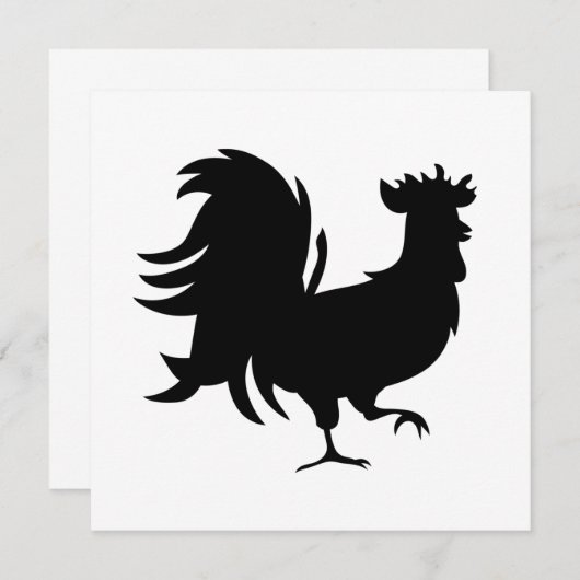 Cute Black geluksrooster (Voorkant / Achterkant)