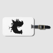 Cute Black geluksrooster Bagagelabel (Voorkant (horizontaal))
