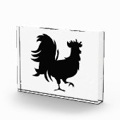 Cute Black geluksrooster Fotoblokken (Rechts)