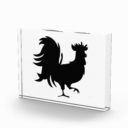 Cute Black geluksrooster Fotoblokken (Rechts)