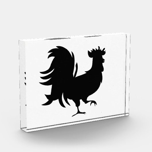 Cute Black geluksrooster Fotoblokken (Links)