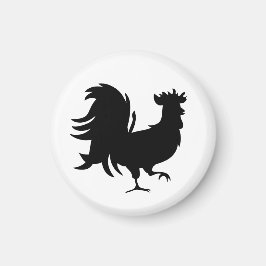 Cute Black geluksrooster Magneet