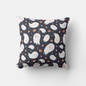 Cute Black Ghost en Pumpkin Kussen (Voorkant)