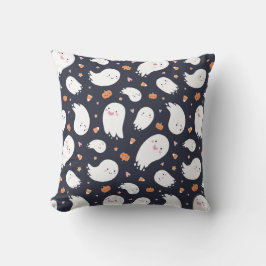 Cute Black Ghost en Pumpkin Kussen