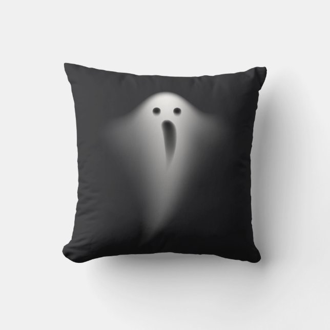 Cute Black Ghost Kussen (Voorkant)