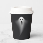 Cute Black Ghost Papieren Bekers (Achterkant)