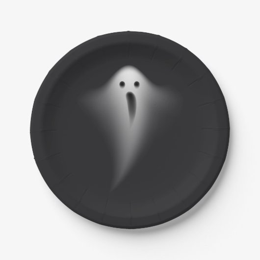 Cute Black Ghost Papieren Bordje (Voorkant)