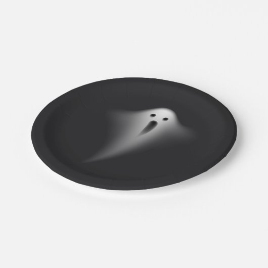 Cute Black Ghost Papieren Bordje (Gekanteld)