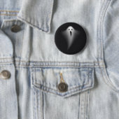 Cute Black Ghost Ronde Button 5,7 Cm (In situ)