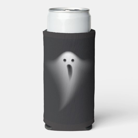 Cute Black Ghost Seltzer Blikjeskoeler (Seltzer Voorkant)