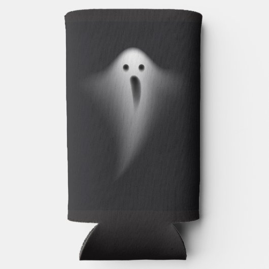 Cute Black Ghost Seltzer Blikjeskoeler (Achterkant)