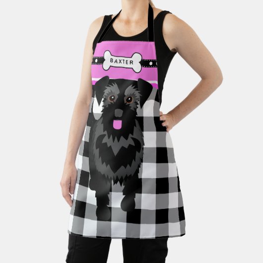 Cute Black Giant of Standard Schnauzer Apron Schort (Insitu)