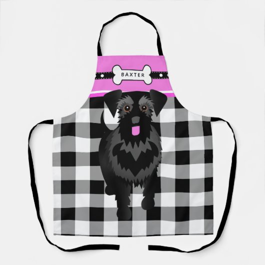 Cute Black Giant of Standard Schnauzer Apron Schort (Voorkant)