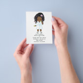 Cute Black Girl Spa Sleepover Birthday Party Flyer (Hand)