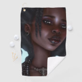 Cute Black Gothic Girl Golfhanddoek (Insitu)
