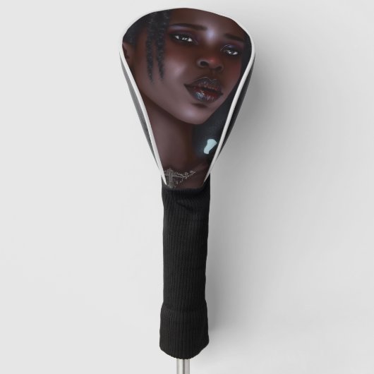 Cute Black Gothic Girl Golfheadcover (Voorkant)